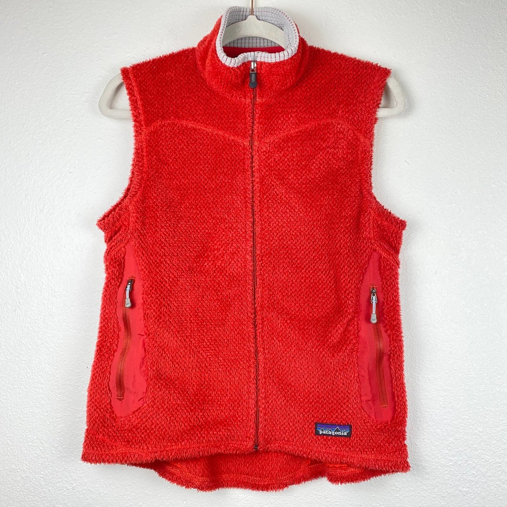 Patagonia R2 High Loft Polartec Thermal Vest Red Womens Size M Tomato Red